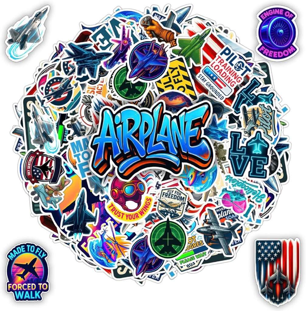 100 PCS Aviation Stickers Pack