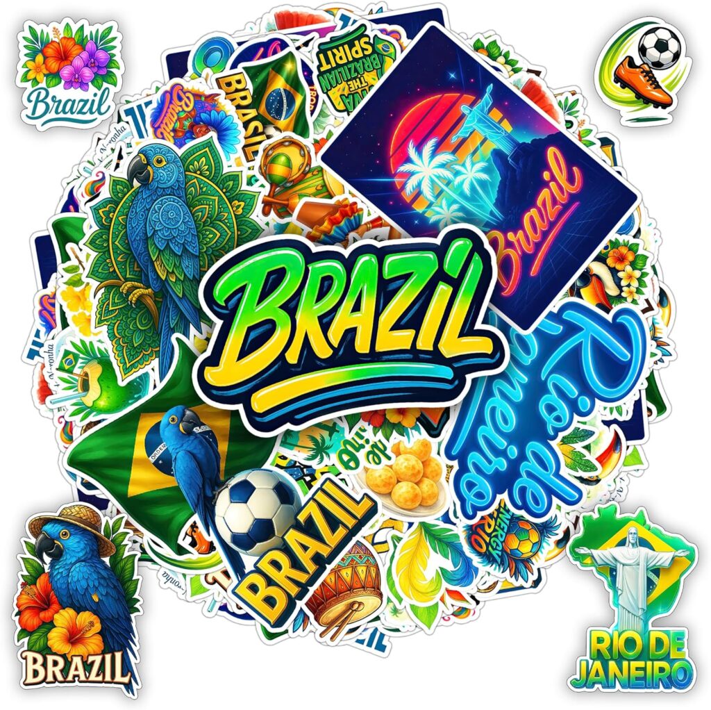 100 PCS Brazil Stickers Pack