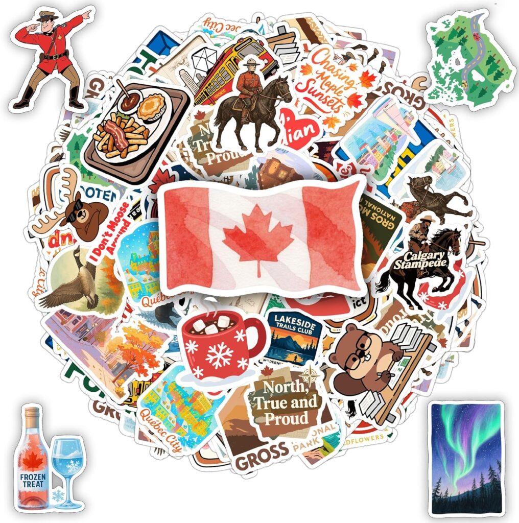 100 PCS Canada Stickers Pack