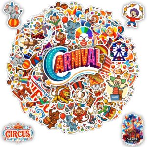 100 PCS Carnival Circus Stickers Pack