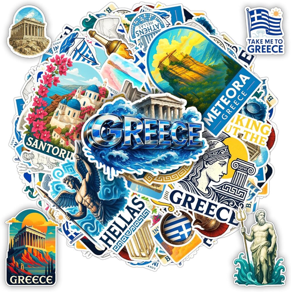 100 PCS Greece Stickers Pack