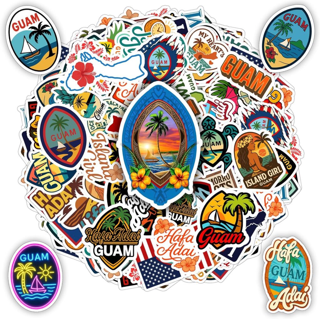 100 PCS Guam Hafa Adai Stickers Pack