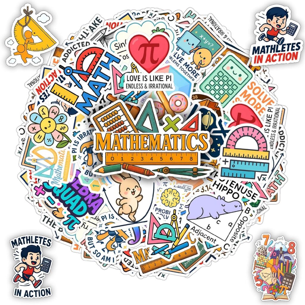 100 PCS Math Stickers Pack