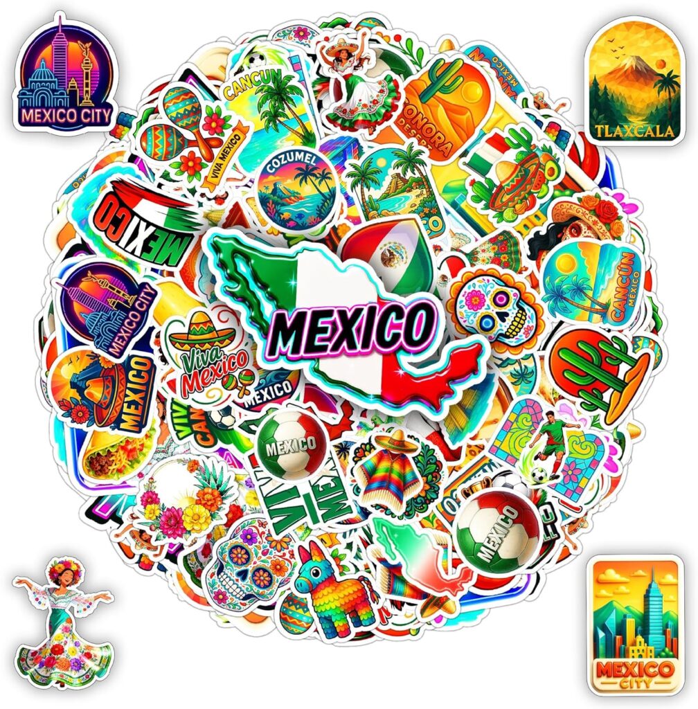 100 PCS Mexico Stickers Pack