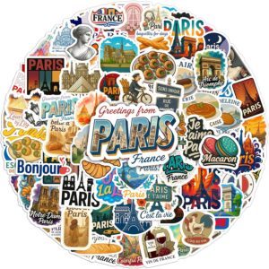 100 PCS Paris Stickers Pack