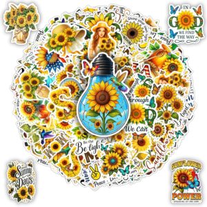 100 PCS Sunflower Stickers Pack