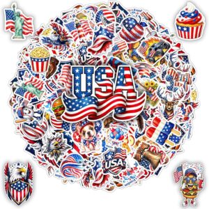 100 PCS USA Flag Stickers Pack