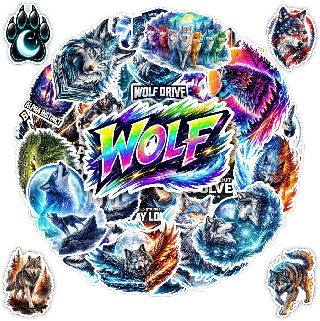 30 PCS Wolf Stickers Pack