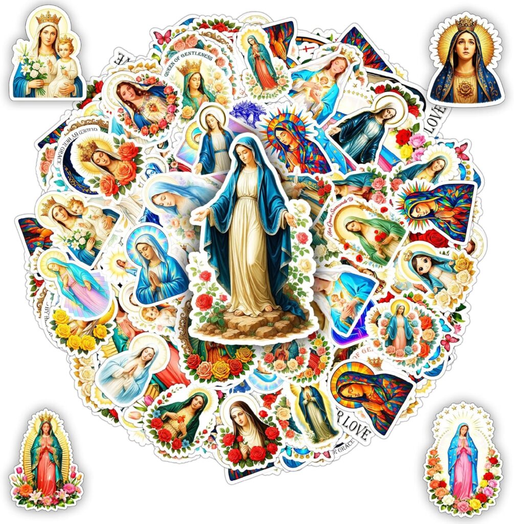 100 PCS Virgin Mary Stickers Pack