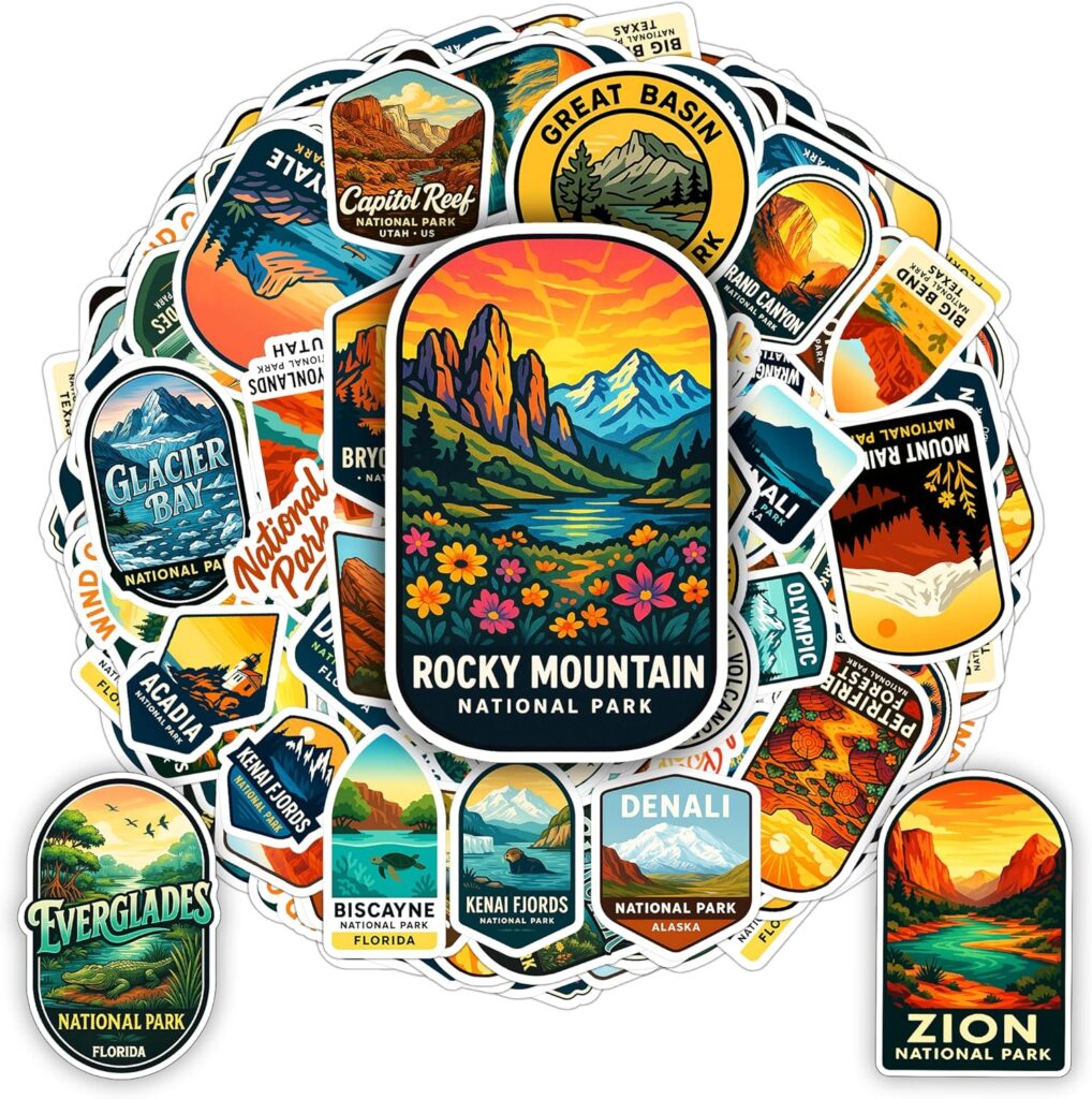 100 PCS National Park Stickers Pack
