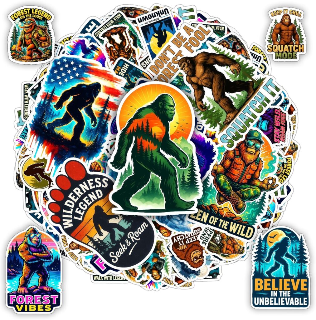 100 PCS Bigfoot Stickers Pack