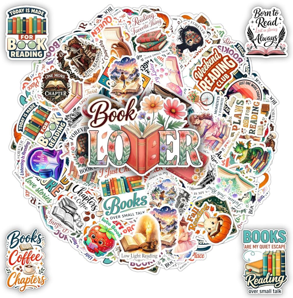 100 PCS Book Stickers Pack