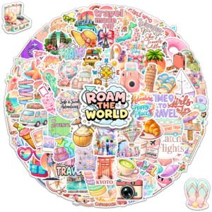 100 PCS Cute World Travel Stickers Pack